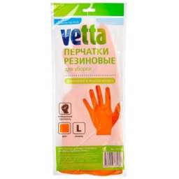 Сув арт 447-032 VETTA Перчатки резиновые спец. для уборки оранжевые L