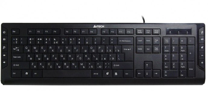 Клавиатура A4-Tech KD-600, USB, 104кн, мультимедиа, black
