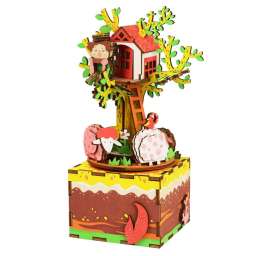 Деревянный 3D конструктор - музыкальная шкатулка Robotime Tree House -  -