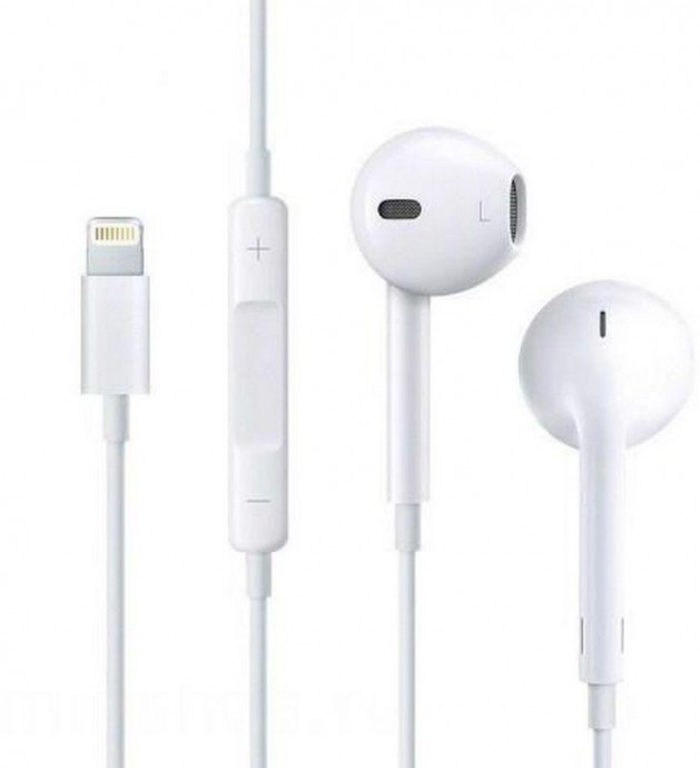 Наушники с микрофоном для iPhone с Lightning Bluetooth (белый)