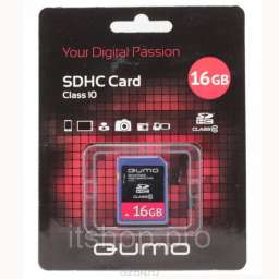 Карта памяти SDHC 16Gb QUMO class 10
