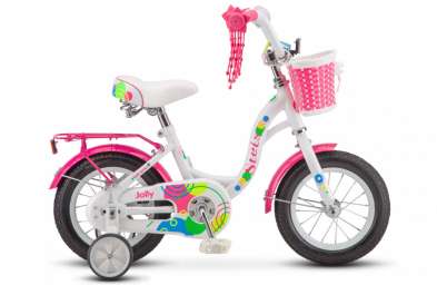 Детский велосипед STELS Jolly 12 белый/розовый 8” рама (2020)