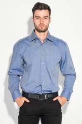 Рубашка мужская в стильном оттенке 50PD0021 (Синий джинс)