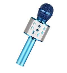 Беспроводной караоке микрофон WSTER WS-858 (голубой)