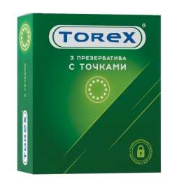 Презервативы TOREX латексные с точками (3 шт/уп)