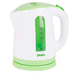 Delta Чайник электрический 1,8л DELTA DL-1326 белый с зеленым (Р)