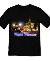 Футболка “Night Moscow”. Кремлёвские огни
