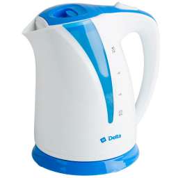 Delta Чайник электрический 2л DELTA DL-1327 белый с голубым