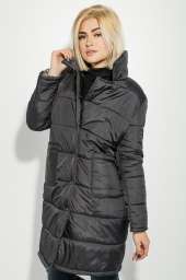 Пальто женское на синтепоне 72PD211 (Черный)
