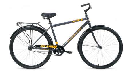 Городской велосипед ALTAIR City high 28 серый/оранжевый 19” рама (2020)