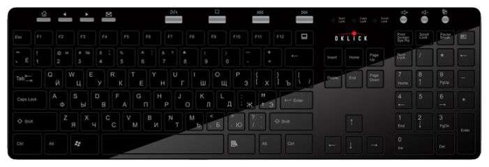 Клавиатура+мышь Oklick 600M Black 2.4ГГц  Nano Receiver USB