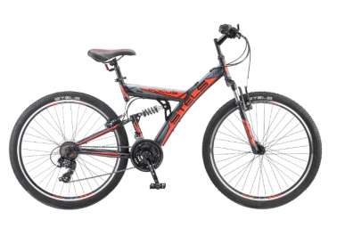 Горный (MTB) велосипед STELS Focus V 26 18-sp V030 черный/красный 18” рама (2018)