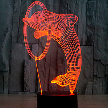 3D светильник Дельфин