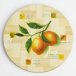 Подставка под горячее бамбуковая 14,5см 10MP-211⁄4 “Лимоны”