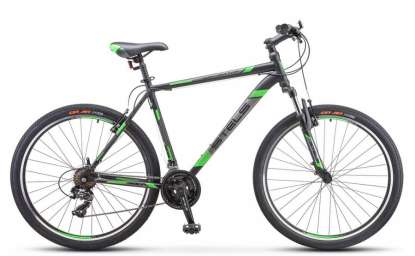 Горный (MTB) велосипед STELS Navigator 700 MD 27.5 F010 черный/зеленый 21” рама (2019)