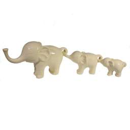 Фигура декоративная Композиция Семья слонов (слоновая кость) 3в L57W15H8,5