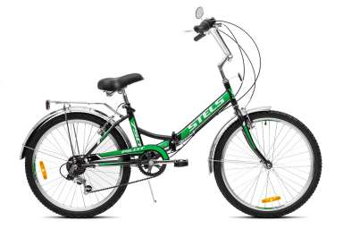 Складной городской велосипед Stels - Pilot 750
24” Z010 (2017) Цвет: Черный / Зеленый
