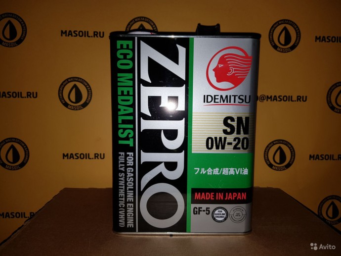 Масло idemitsu Zepro Eco Medalist 0W-20 4л