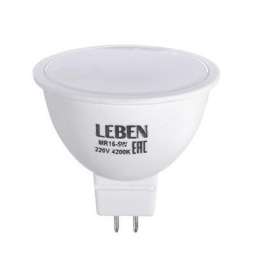 Сув арт 925-046 LEBEN Лампа светодиодная MR16, 5W, 4200K, 360lm, 220V