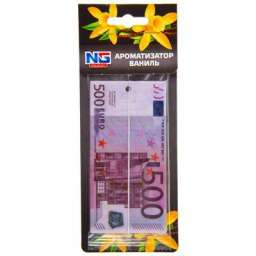 Сув арт 794-425 NEW GALAXY Ароматизатор бумажный Деньги 500 ЕВРО, ваниль