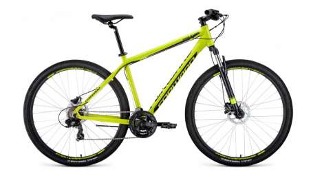 Горный (MTB) велосипед Forward Apache 29 3.0 Disc желтый/черный 21” рама (2020)