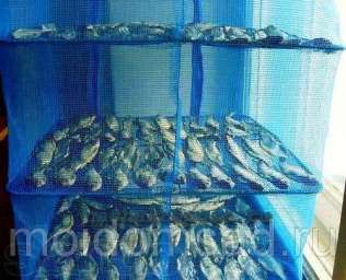 Складная сетка сушилка подвесная 45:45:65 см для сушки мяса рыбы овощей фруктов грибов