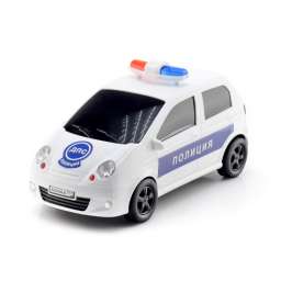 Машина инерционная Полицейский Хэтчбек, 25см. черные окна КМР 021bi