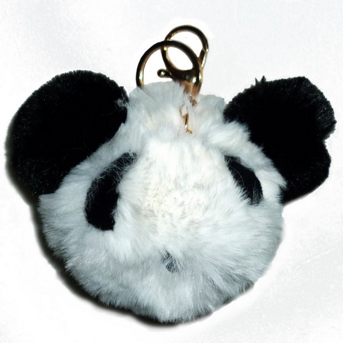 Мягкая игрушка брелок Голова панды 10,5х11,5см 1⁄12