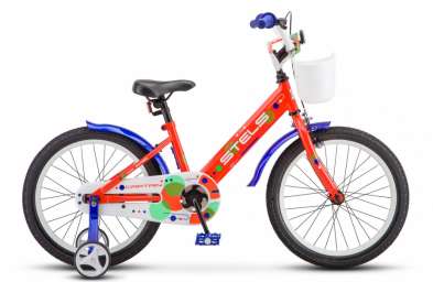 Детский велосипед STELS Captain 18 V010 неоновый-красный 10” рама (2020)