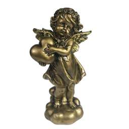 Фигурка декоративная Ангелочек любви (золото), L13,5W8,5Н25см
