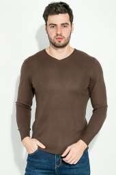 Пуловер мужской, базовый  137V002 (Ореховый)