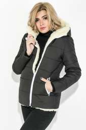 Куртка женская на меху, теплая 77PD865 (Черный)