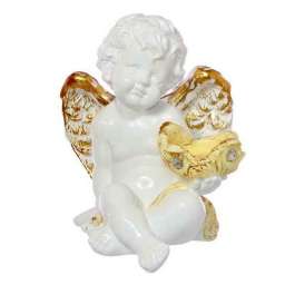 Сувенир Ангел с подсвечником цветной 19см