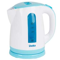 Delta Чайник электрический 1,8л DELTA DL-1326 белый с голубым (Р)