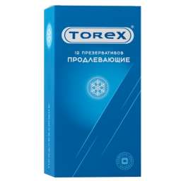 Презервативы TOREX латексные продлевающие с бензокаином гладкие (12 шт/уп)