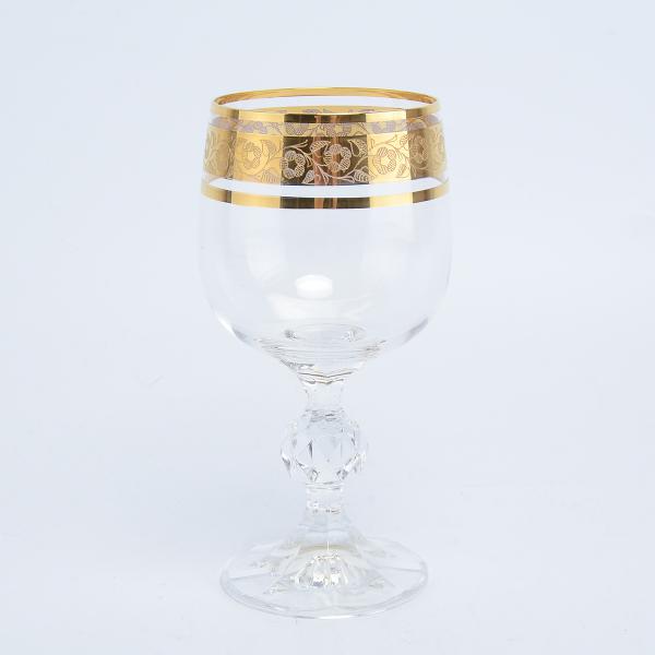 Набор бокалов для вина Crystalex Bohemia Клаудиа Золото V-D 190 мл(6 шт)