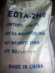 Трилон Б (ЕДТA, Этилендиаминтетрауксусная кислота, ЭДТУК, динатриевая соль) ЕДТА-2 Na, меш. 25 кг