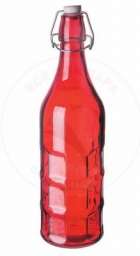 Бутылка для масла и уксуса 1000 мл красная с крышкой 81200146
