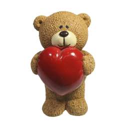 Фигура декоративная Влюбленный медвежонок (бежевый) L7W7H11