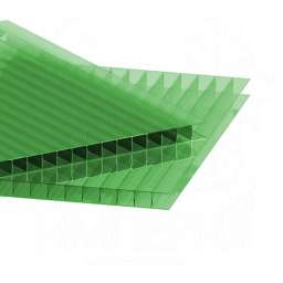 Сотовый поликарбонат толщина 4 мм, зеленый