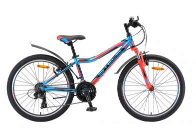 Подростковый горный (MTB) велосипед STELS Navigator 450 V 24 V010 синий/красный/черный 13” рама (201