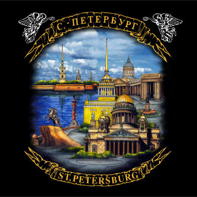 Футболка “Санкт-Петербург. St. Petersburg” Коллаж