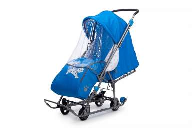 Санки-коляска Nika - Disney Baby 1 Цвет ткани: Голубой
(101 Далматинец (DB1/4)); Цвет рамы: Серый