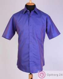 Рубашка мужская синяя с фиолетовым отливом