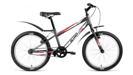 Подростковый горный (MTB) велосипед ALTAIR MTB HT 20 1.0 серый матовый 10.5” рама