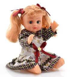 Кукла классическая озвученная Алина, 22см, говорит, в рюкзаке 5064