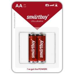 Батарейка алкалиновая SmartBuy LR6, тип АА (блистер, 2 шт)(12⁄120)