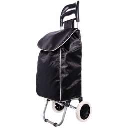 Тележка хозяйственная с сумкой (95*33*30см, колеса 16см, до 30 кг.) буквы, черная
