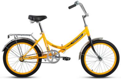 Подростковый городской велосипед FORWARD Racing 20 1.0 желтый 14” рама (2017)