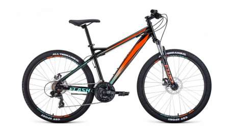 Горный (MTB) велосипед FORWARD Flash 26 2.0 Disс черный/оранжевый 15” рама (2020)